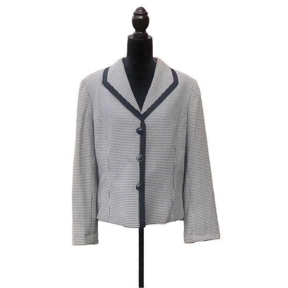 Evan Picone Houndstooth Blazer Size 18 - Picture 10 of 12